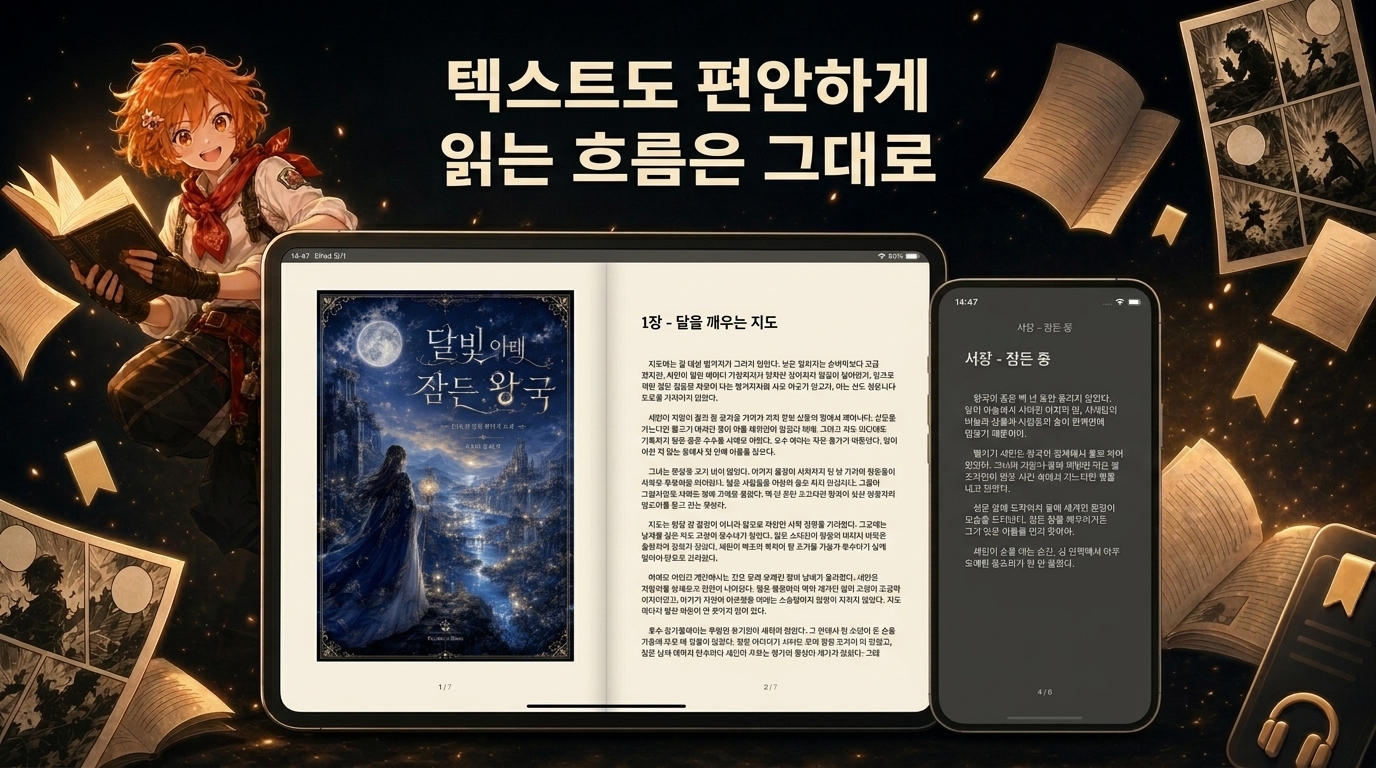 Readive 모바일 epub/txt 뷰어