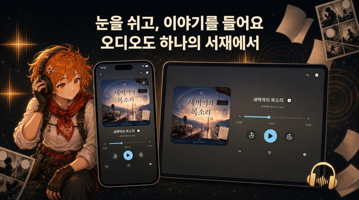 Readive 모바일 오디오북 뷰어